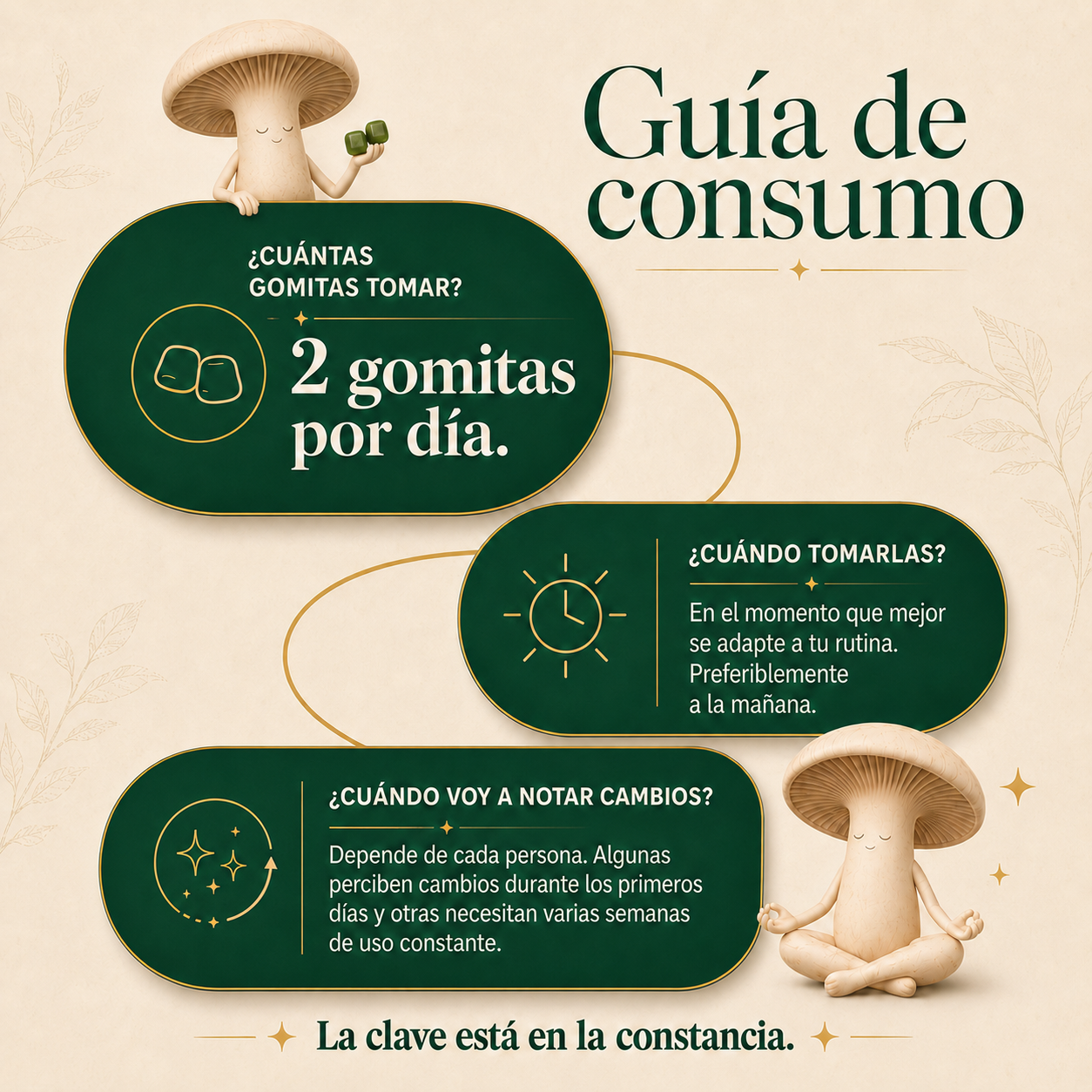 Gomitas con adaptógenos naturales